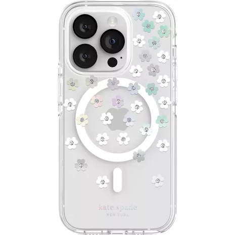 kate spade new york Defensive Hardshell Case with MagSafe for iPhone 14 Pro - Scattered Flowers
