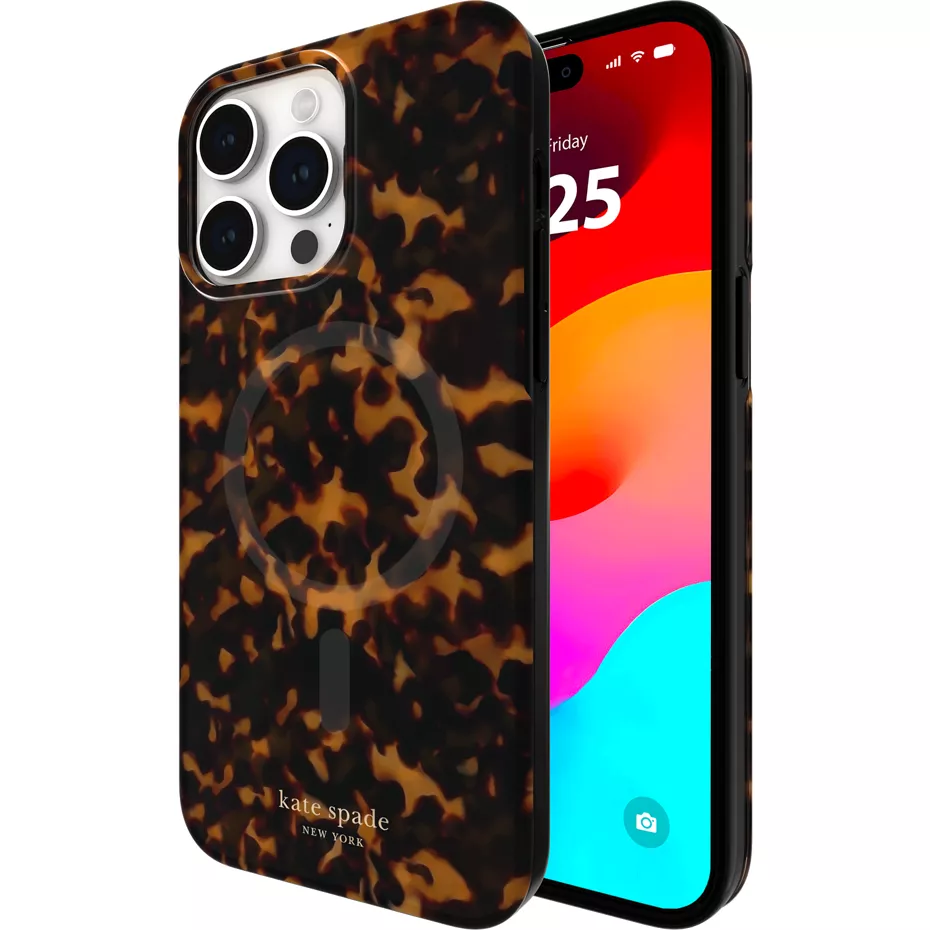 Kate Spade Tough Protective Case with MagSafe for iPhone 15 Pro Max - Transparent Tortoise | Verizon