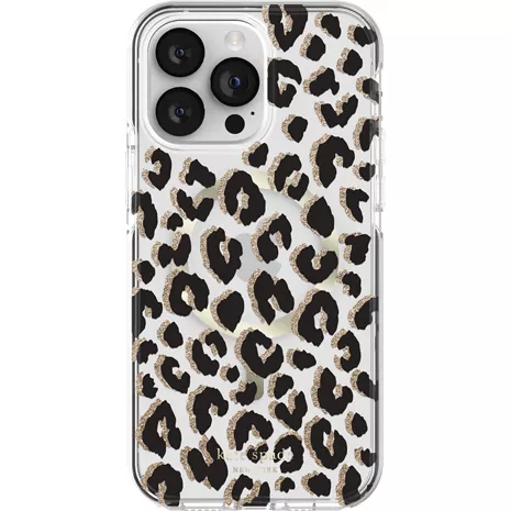 kate spade new york Funda dura Defensive con MagSafe para el iPhone 14 Pro Max - City Leopard