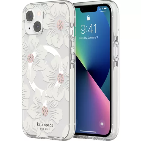 Kate Spade New York Protective Hardshell Case Hollyhock Floral Clear for iPhone 11