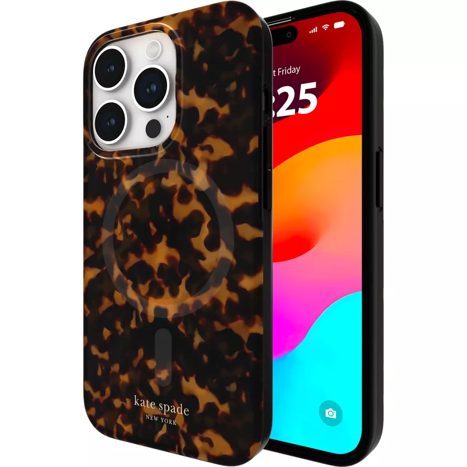 Kate Spade Tough Protective Case with MagSafe for iPhone 15 Pro - Transparent Tortoise | Verizon