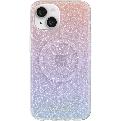 kate spade new york Defensive Hardshell Case with MagSafe for iPhone 14 and iPhone 13 - Ombre Glitter