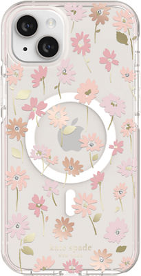 kate spade new york Funda dura con MagSafe para el iPhone 13 Pro -  Hollyhock Floral Clear