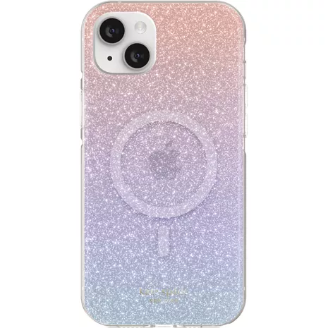 kate spade new york Defensive Hardshell Case with MagSafe for iPhone 14 Plus - Ombre Glitter