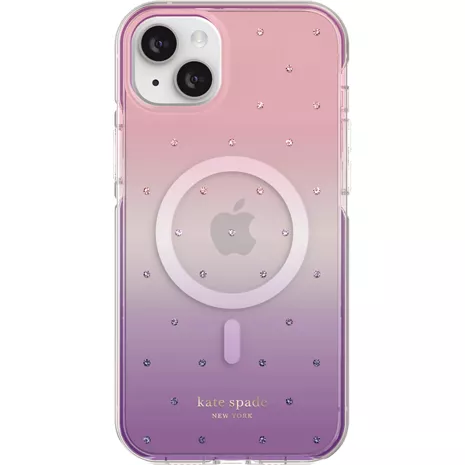 kate spade new york Defensive Hardshell Case with MagSafe for iPhone 14 Plus - Ombre Pin Dot