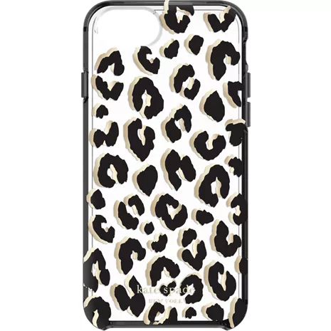 kate spade new york Protective Hardshell Case for iPhone SE (3rd Gen)/SE (2020) - City Leopard Black