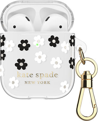 kate spade new york Protective AirPods Case - Scattered Flowers  Black/Translucent White | Verizon