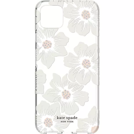kate spade new york Protective Hardshell Case for Pixel 4 XL - Hollyhock Floral Clear/Cream with Stones
