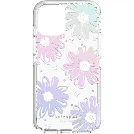 kate spade new york Defensive Hardshell Case for iPhone 12 mini - Daisy Iridescent Foil/Clear