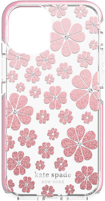 kate spade new york Defensive Hardshell Case for iPhone 12 mini - Floral  Glitter Ombre/Clear | Verizon