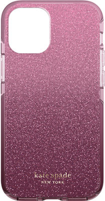 kate spade new york Defensive Hardshell Case for iPhone 12 mini - Glitter  Ombre Magenta | Verizon