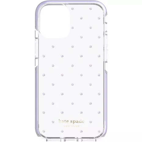 kate spade new york Defensive Hardshell Case for iPhone 12 mini - Sarah Pin Dot Lilac