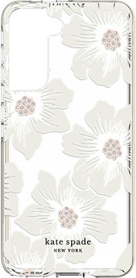 Kate Spade New York Defensive Hardshell Case For Galaxy S21 5g Hollyhock Floral Clear Cream