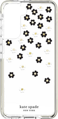 Kate Spade New York Defensive Hardshell Case For Galaxy S21 5g Scattered Flowers Clear