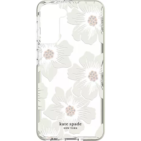 kate spade new york Defensive Hardshell Case for Galaxy S21+ 5G - Hollyhock Floral Clear/Cream