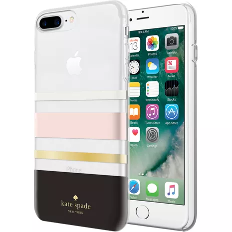 kate spade new york Flexible Hardshell Case for iPhone 8 Plus - Charlotte Stripe