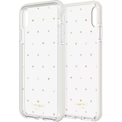 Funda dura kate spade para el iPhone Xs Max - Pin Dot Gems/Pearls