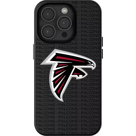 Keyscaper NFL Team Text Backdrop Case with MagSafe for iPhone 15 - Atlanta Falcons