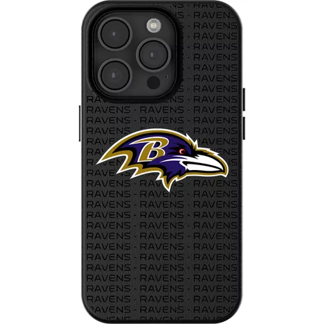 Keyscaper NFL Team Text Backdrop Case with MagSafe for iPhone 15 - Baltimore Ravens