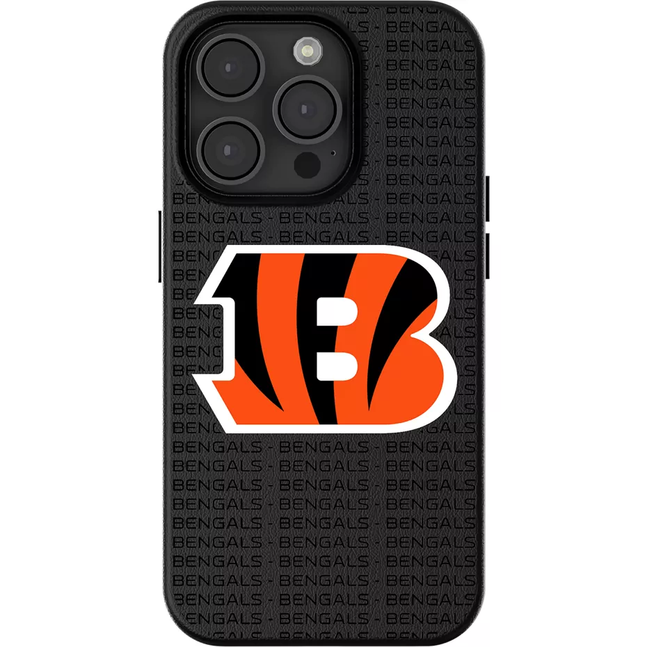 Keyscaper NFL Team Text Backdrop Case with MagSafe for iPhone 15 - Cincinnati Bengals | Verizon