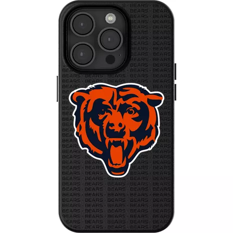 Keyscaper NFL Team Text Backdrop Case with MagSafe for iPhone 15 - Chicago Bears