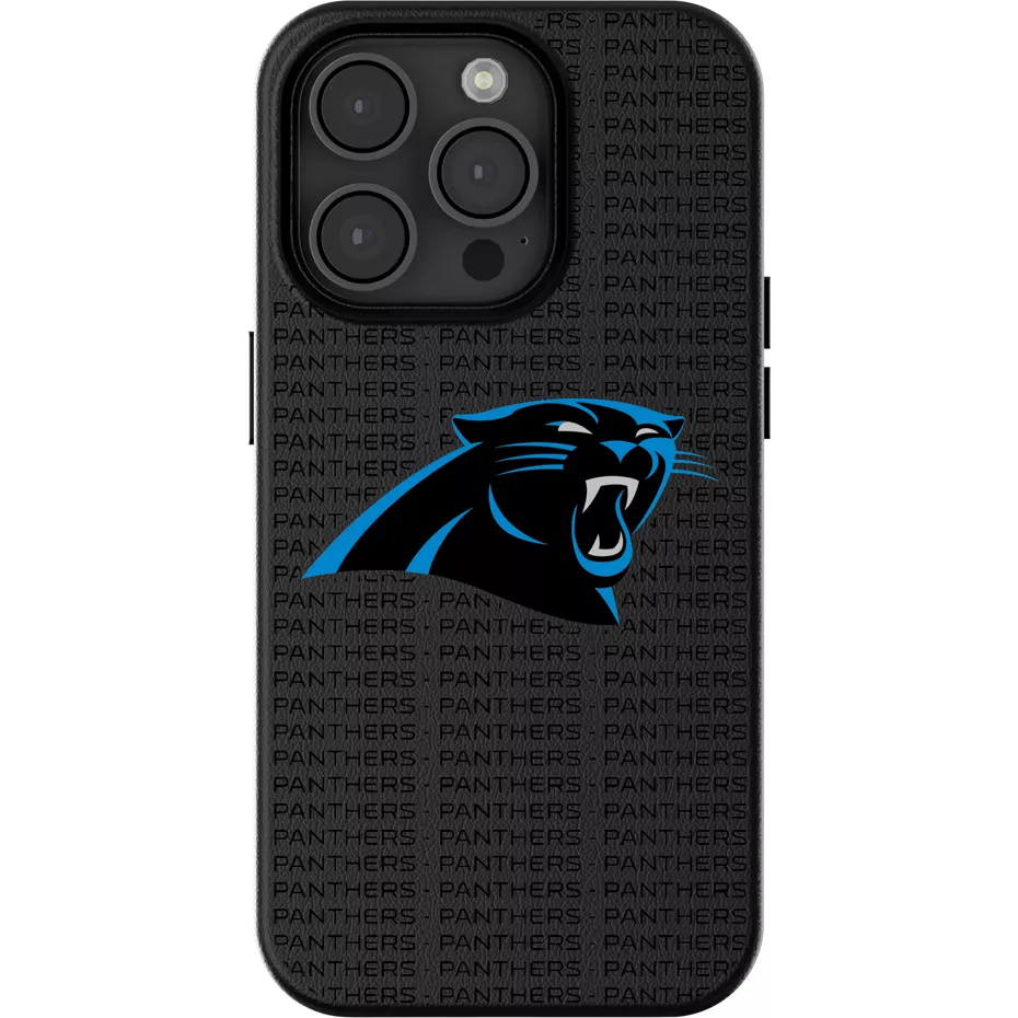 Keyscaper NFL Team Text Backdrop Case with MagSafe for iPhone 15 - Carolina Panthers | Verizon