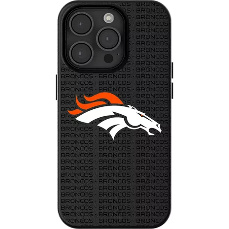 Keyscaper NFL Team Text Backdrop Case with MagSafe for iPhone 15 - Denver Broncos