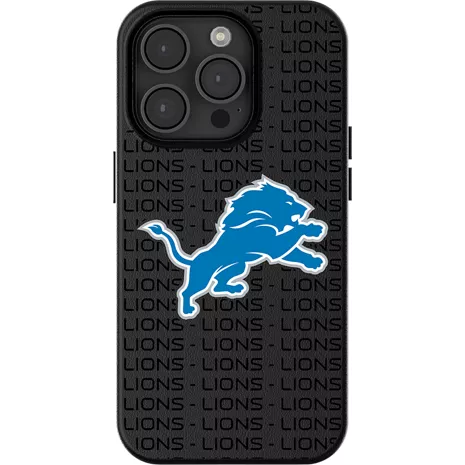 Keyscaper NFL Team Text Backdrop Case with MagSafe for iPhone 15 - Detroit Lions