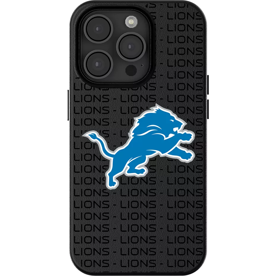 Keyscaper NFL Team Text Backdrop Case with MagSafe for iPhone 15 - Detroit Lions | Verizon