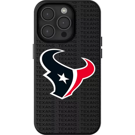 Keyscaper NFL Team Text Backdrop Case with MagSafe for iPhone 15 - Houston Texans