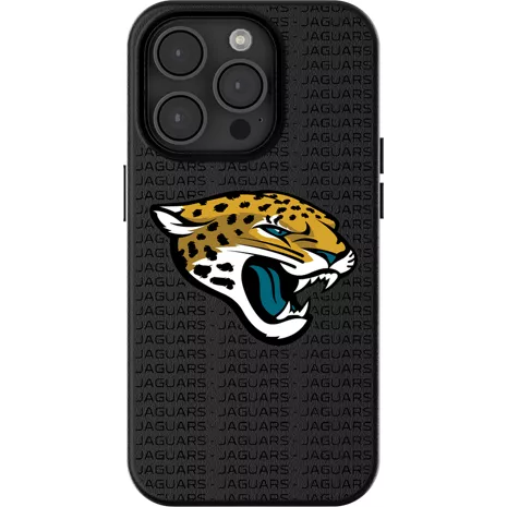 Keyscaper NFL Team Text Backdrop Case with MagSafe for iPhone 15 - Jacksonville Jaguars