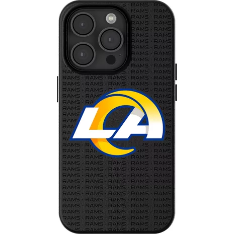 Keyscaper NFL Team Text Backdrop Case with MagSafe for iPhone 15 - Los Angeles Rams