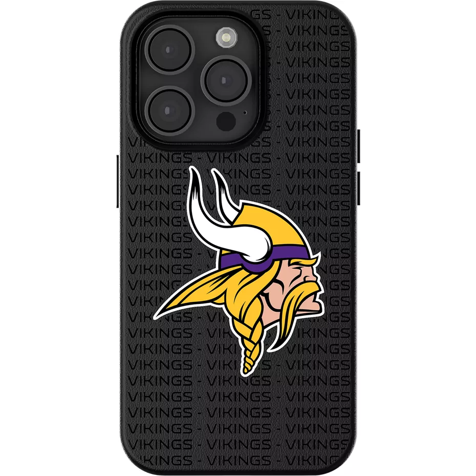 Keyscaper NFL Team Text Backdrop Case with MagSafe for iPhone 15 - Minnesota Vikings | Verizon