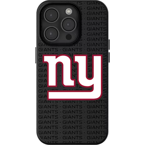 Keyscaper NFL Team Text Backdrop Case with MagSafe for iPhone 15 - New York Giants