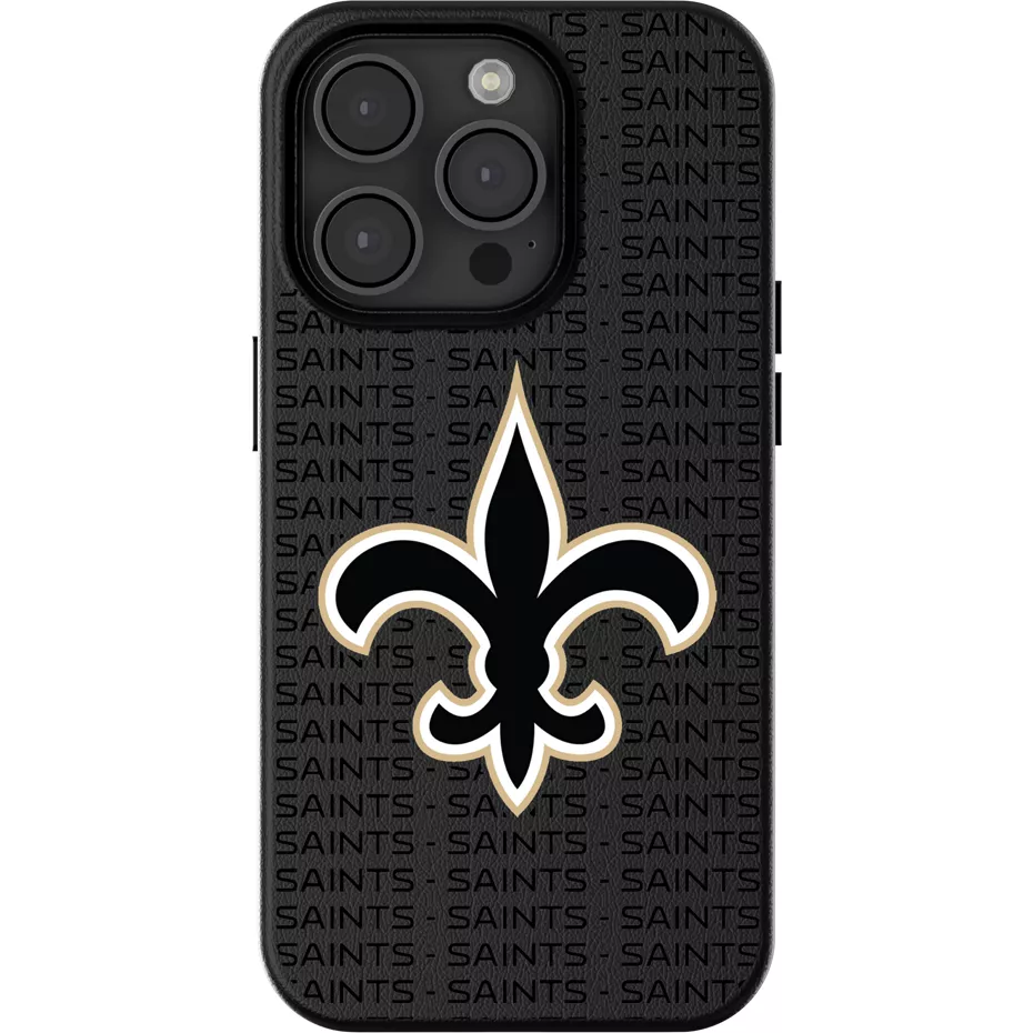 Keyscaper NFL Team Text Backdrop Case with MagSafe for iPhone 15 - New Orleans Saints | Verizon