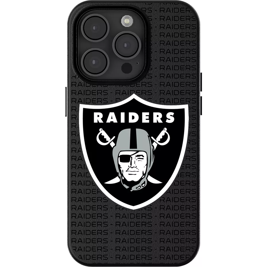 Keyscaper NFL Team Text Backdrop Case with MagSafe for iPhone 15 - Las Vegas Raiders | Verizon