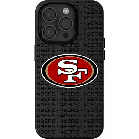 Keyscaper NFL Team Text Backdrop Case with MagSafe for iPhone 15 - San Franciso 49ers