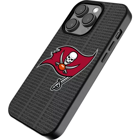 Keyscaper NFL Team Text Backdrop Case with MagSafe for iPhone 15 - Tampa Bay Buccaneers