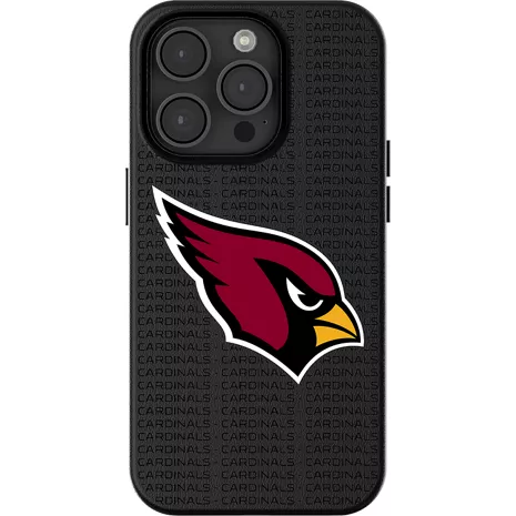 Keyscaper NFL Team Text Backdrop Case with MagSafe for iPhone 16 Pro Max - Arizona Cardinals