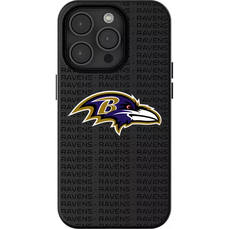 Keyscaper Funda NFL Team Text Backdrop con MagSafe para el iPhone 16 Pro Max - Baltimore Ravens