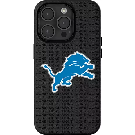 Keyscaper NFL Team Text Backdrop Case with MagSafe for iPhone 16 Pro Max - Detroit Lions