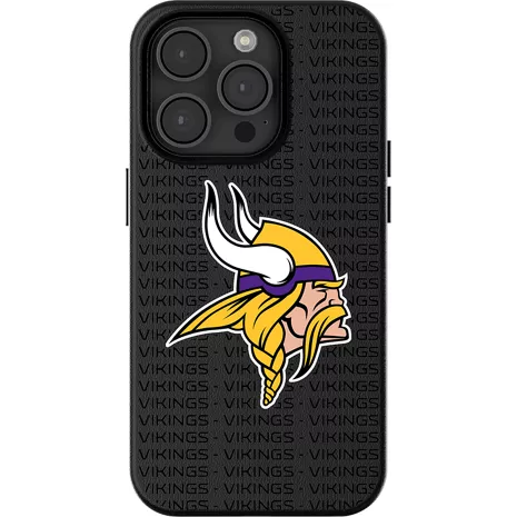 Keyscaper NFL Team Text Backdrop Case with MagSafe for iPhone 16 Pro Max - Minnesota Vikings