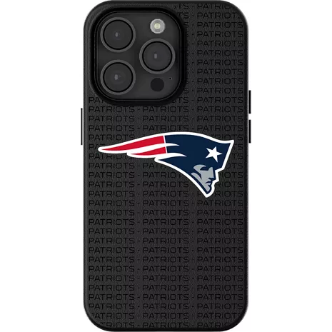 Keyscaper NFL Team Text Backdrop Case with MagSafe for iPhone 16 Pro Max - New England Patriots