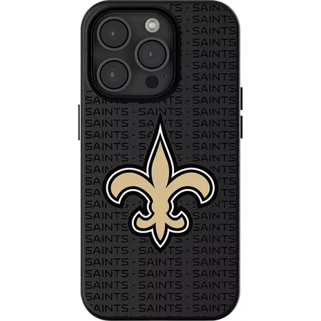 Keyscaper NFL Team Text Backdrop Case with MagSafe for iPhone 16 Pro Max - New Orleans Saints