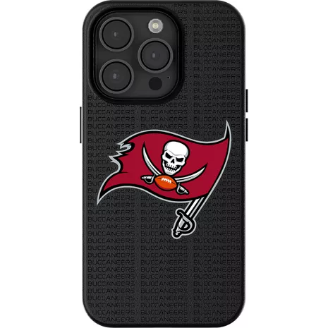 Keyscaper NFL Team Text Backdrop Case with MagSafe for iPhone 16 Pro Max - Tampa Bay Buccaneers