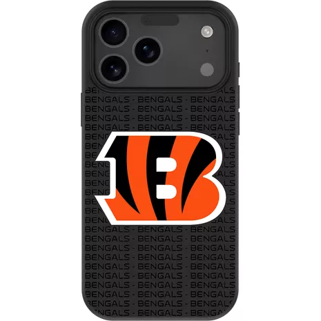 Keyscaper NFL Team Text Backdrop Case with MagSafe for iPhone 17 Pro Max - Cincinnati Bengals