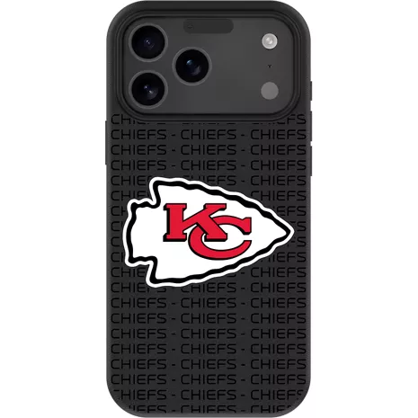 Keyscaper NFL Team Text Backdrop Case with MagSafe for iPhone 17 Pro Max - Kansas City Chiefs