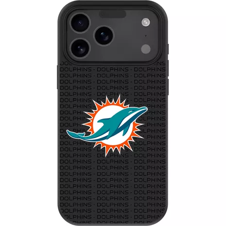 Keyscaper NFL Team Text Backdrop Case with MagSafe for iPhone 17 Pro Max - Miami Dolphins