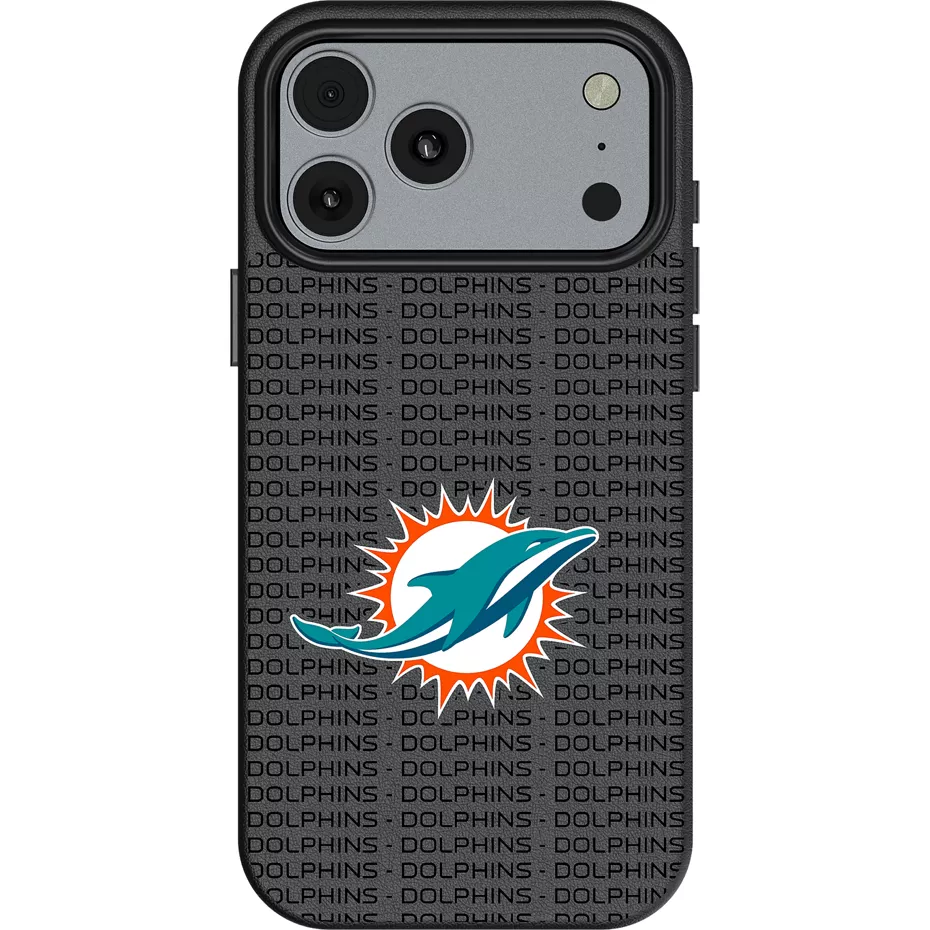 Keyscaper NFL Team Text Backdrop Case with MagSafe for iPhone 17 Pro Max - Miami Dolphins | Verizon