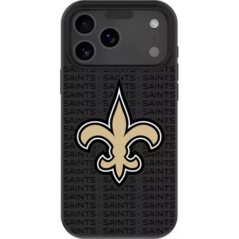 Keyscaper NFL Team Text Backdrop Case with MagSafe for iPhone 17 Pro Max - New Orleans Saints